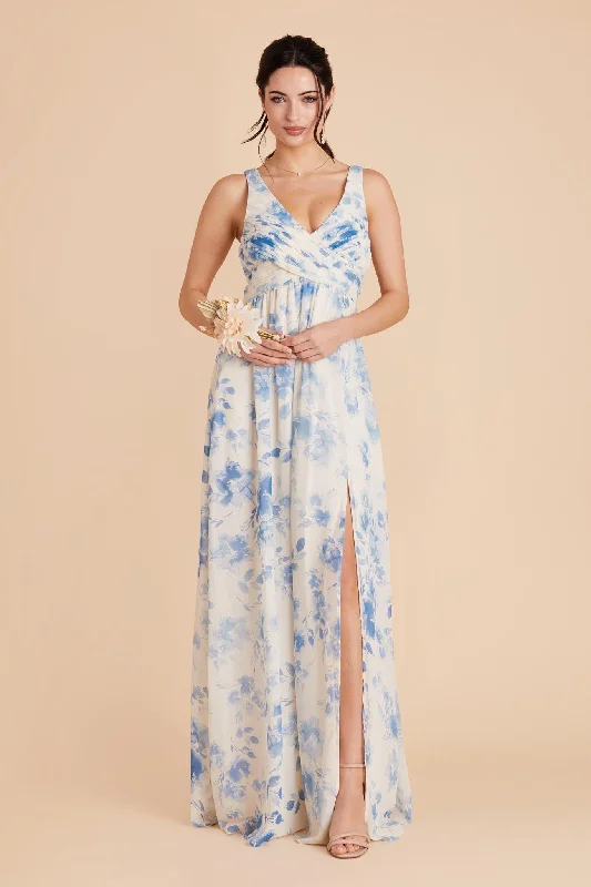 Laurie Empire Dress - Blue Rococo Floral