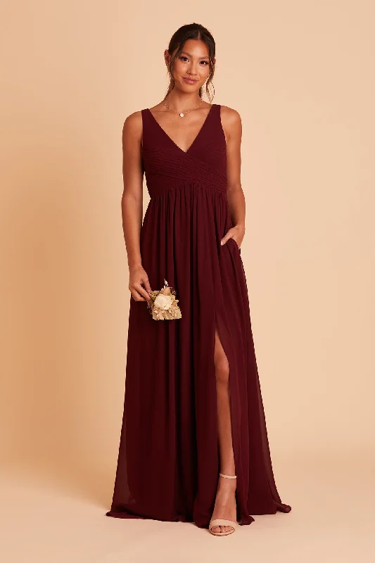 Laurie Empire Dress - Cabernet