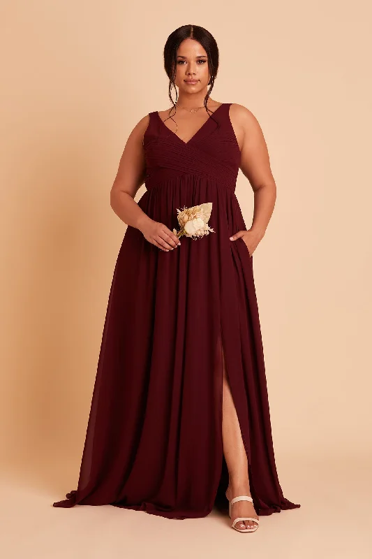 Laurie Empire Dress - Cabernet