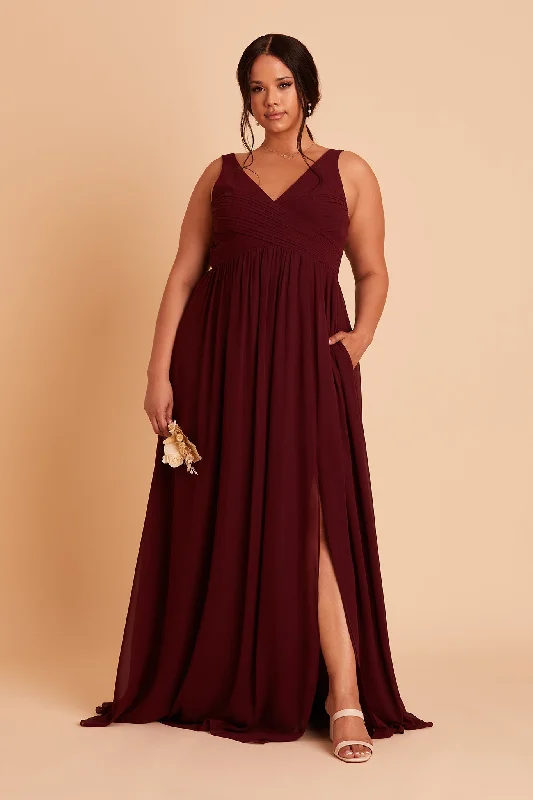 Laurie Empire Dress - Cabernet