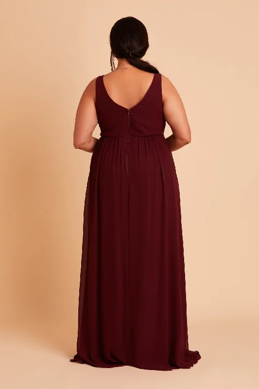 Laurie Empire Dress - Cabernet