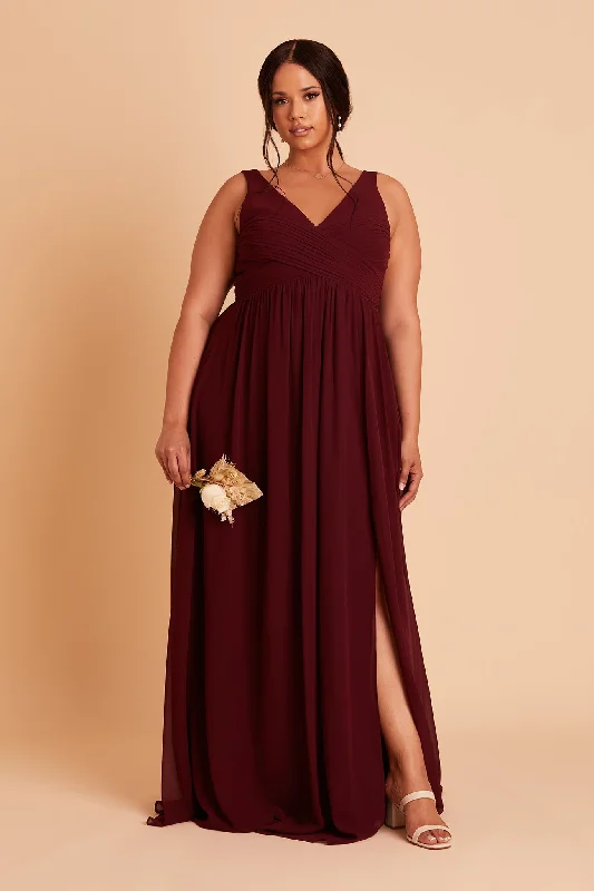 Laurie Empire Dress - Cabernet