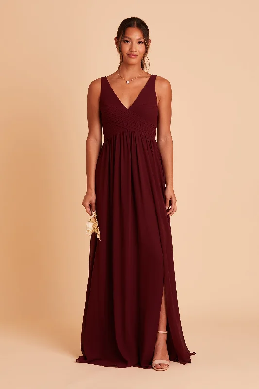 Laurie Empire Dress - Cabernet