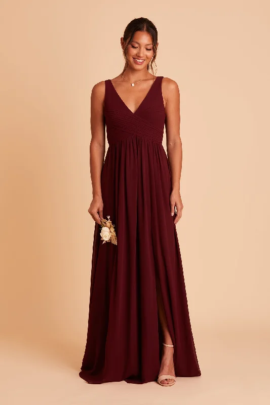 Laurie Empire Dress - Cabernet