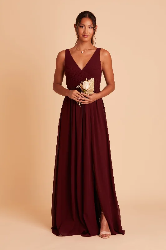 Laurie Empire Dress - Cabernet