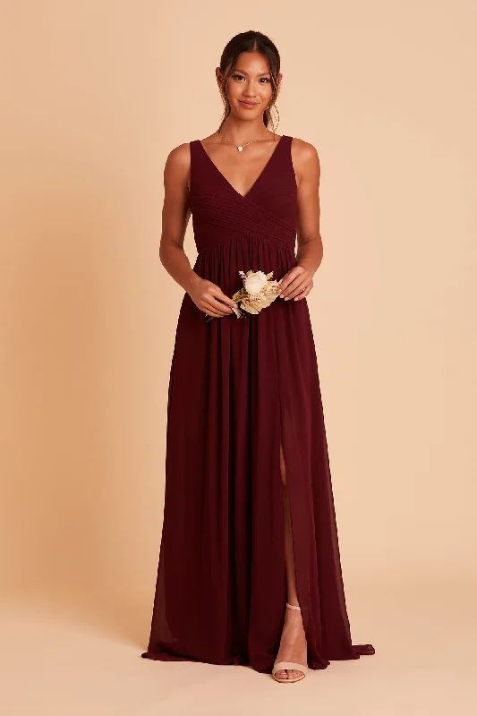 Laurie Empire Dress - Cabernet