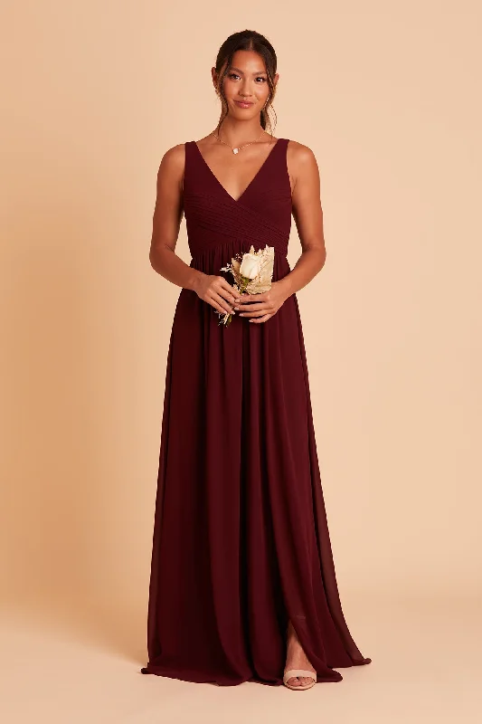 Laurie Empire Dress - Cabernet