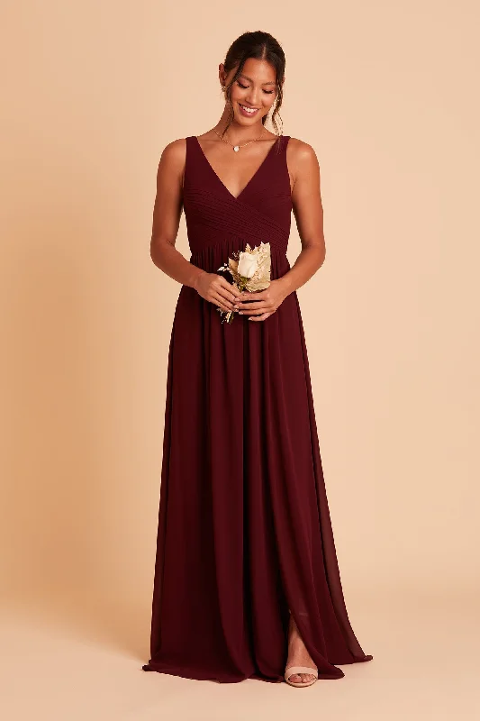 Laurie Empire Dress - Cabernet