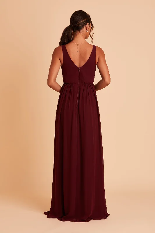 Laurie Empire Dress - Cabernet