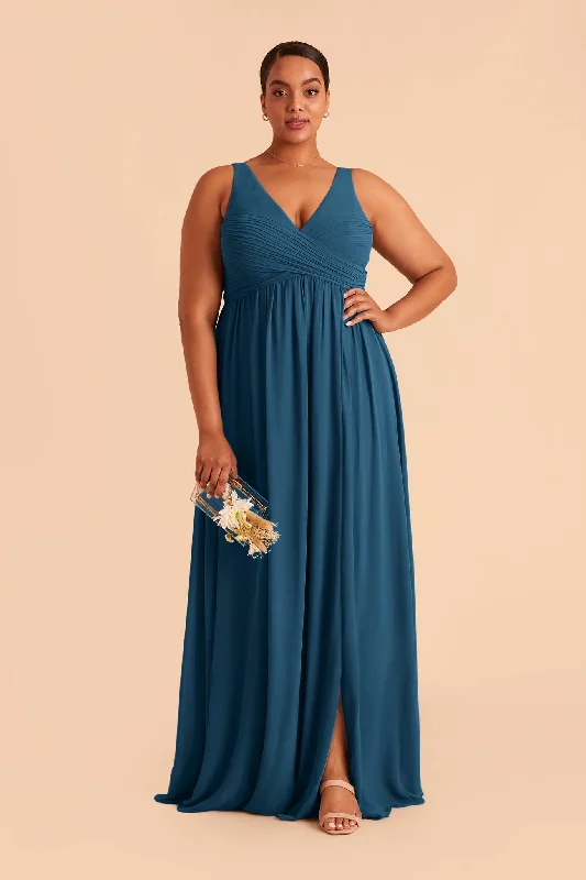 Laurie Empire Dress - Dark Teal