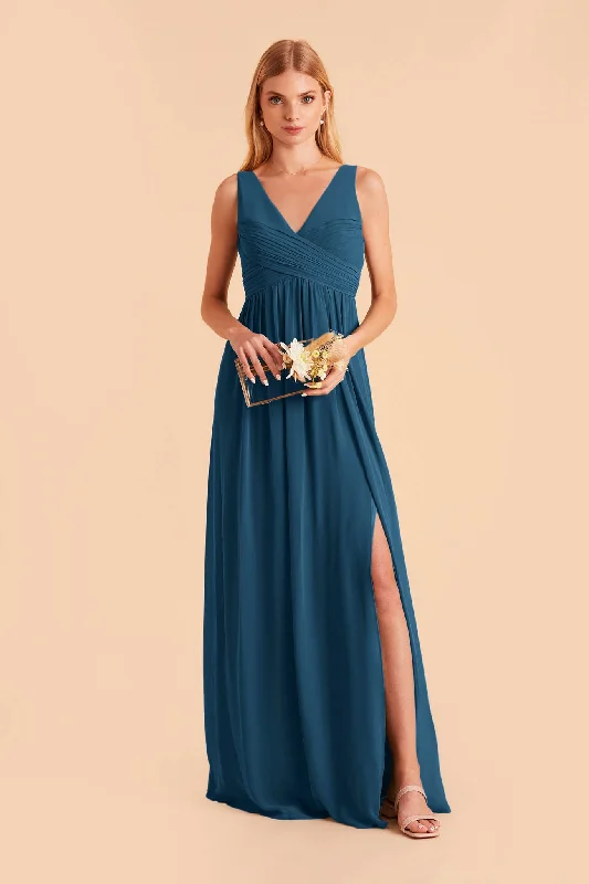 Laurie Empire Dress - Dark Teal