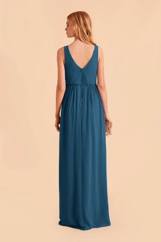 Laurie Empire Dress - Dark Teal