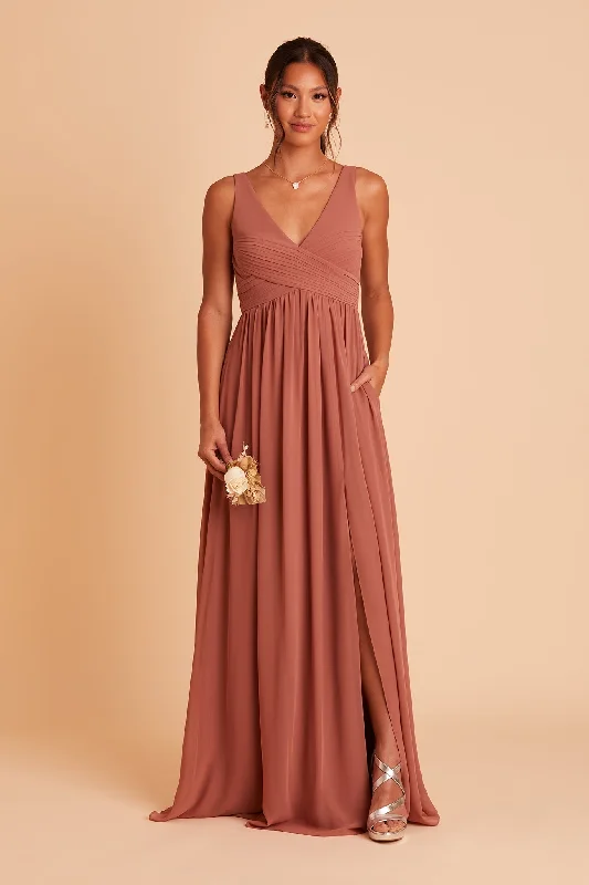 Laurie Empire Dress - Desert Rose