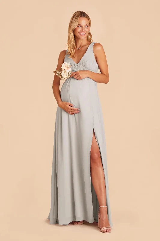 Laurie Empire Dress - Dove Gray