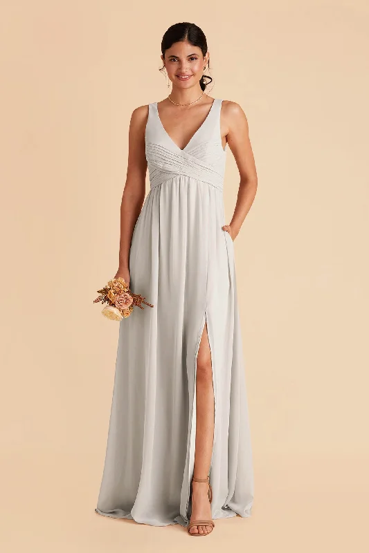 Laurie Empire Dress - Dove Gray