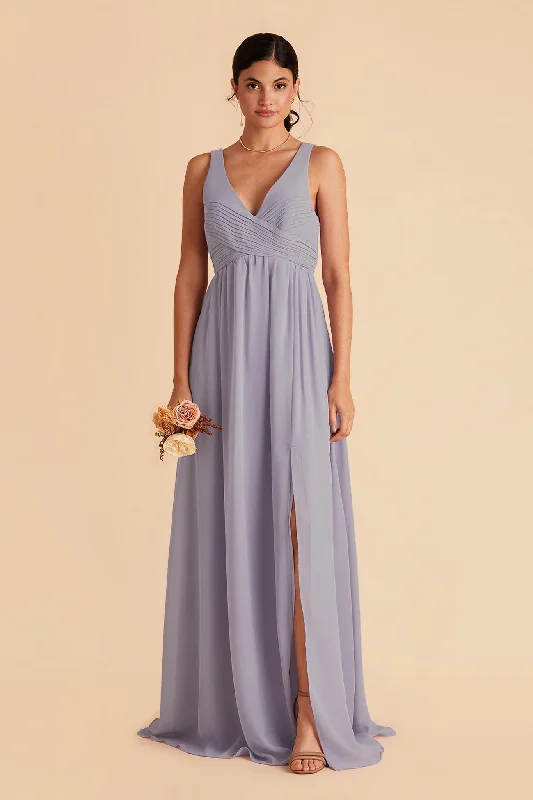 Laurie Empire Dress - Dusty Lilac