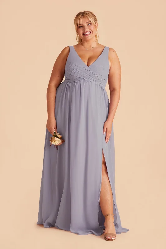 Laurie Empire Dress - Dusty Lilac