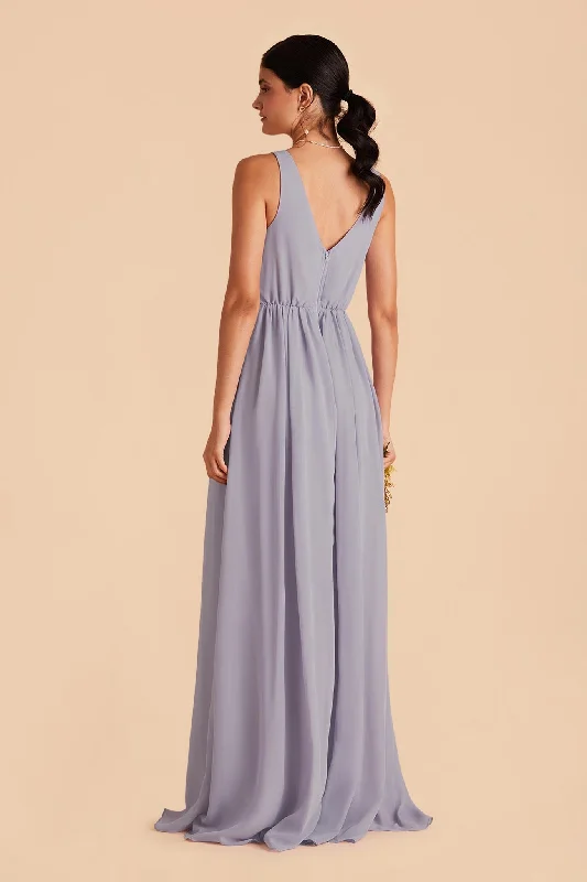 Laurie Empire Dress - Dusty Lilac