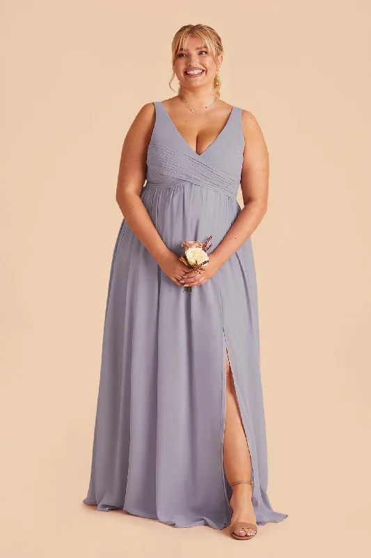 Laurie Empire Dress - Dusty Lilac