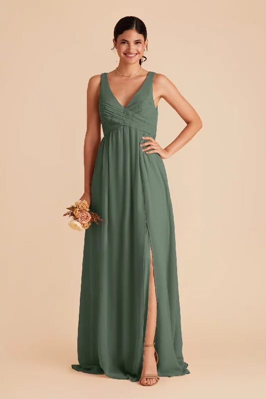 Laurie Empire Dress - Eucalyptus