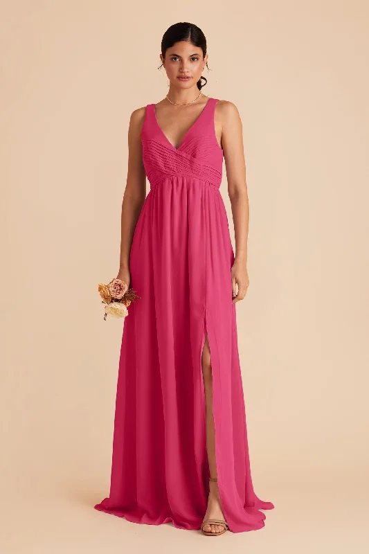 Laurie Empire Dress - Fuchsia