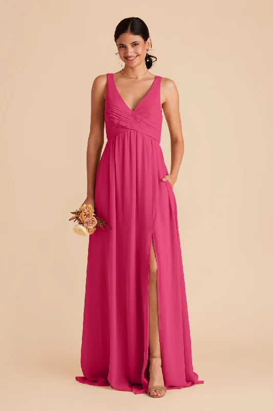 Laurie Empire Dress - Fuchsia