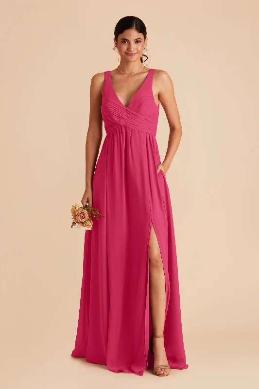 Laurie Empire Dress - Fuchsia