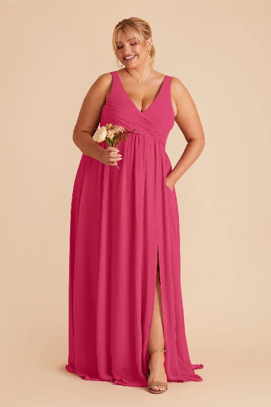 Laurie Empire Dress - Fuchsia