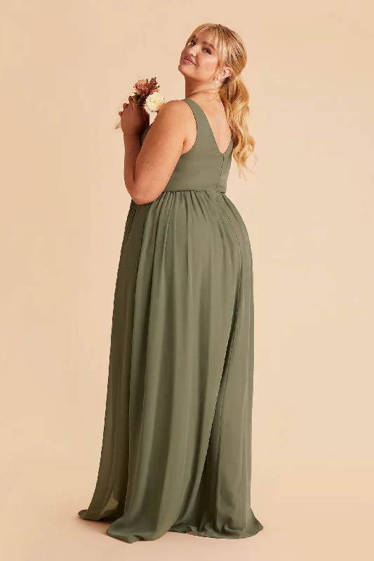 Laurie Empire Dress - Moss Green