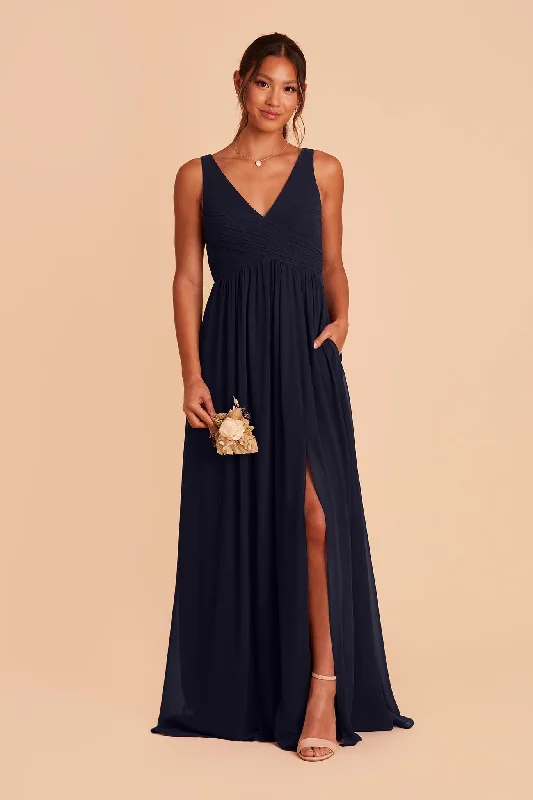 Laurie Empire Dress - Navy