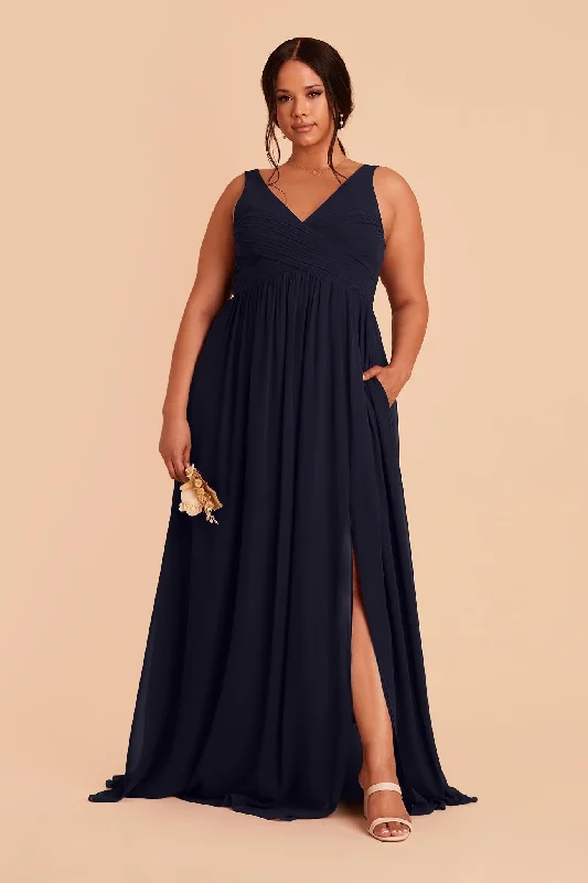 Laurie Empire Dress - Navy