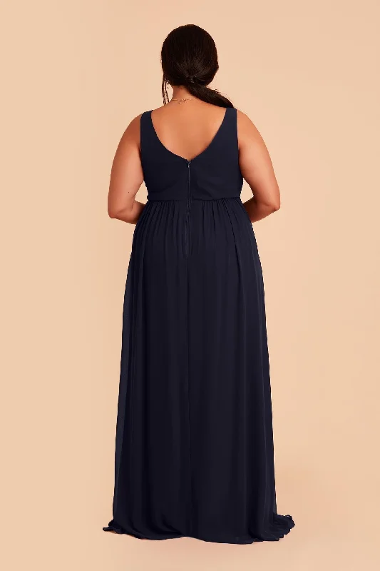 Laurie Empire Dress - Navy