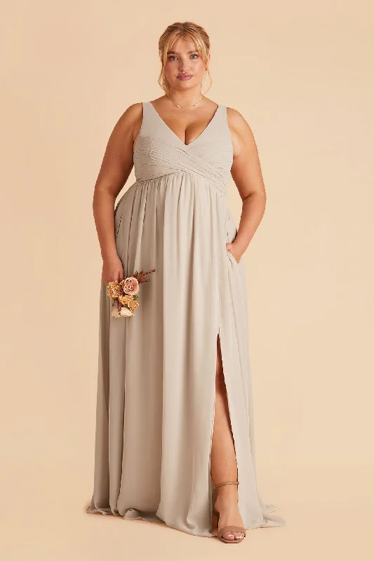 Laurie Empire Dress - Neutral Champagne