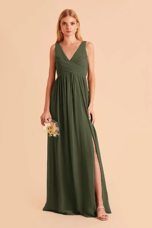 Laurie Empire Dress - Olive