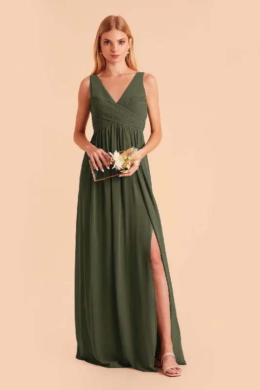 Laurie Empire Dress - Olive