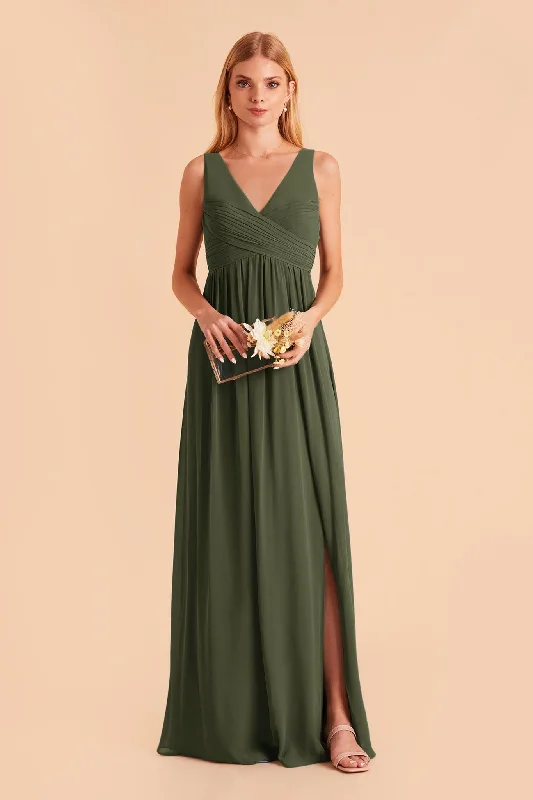 Laurie Empire Dress - Olive