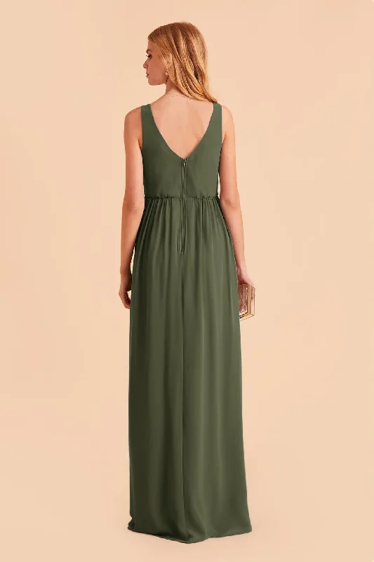 Laurie Empire Dress - Olive