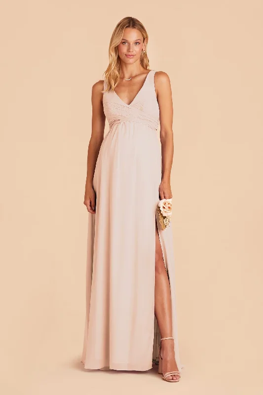 Laurie Empire Dress - Pale Blush