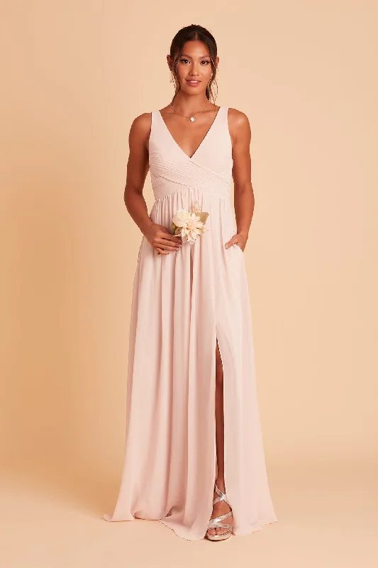 Laurie Empire Dress - Pale Blush