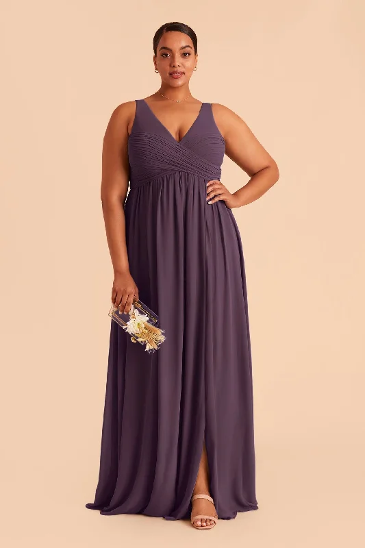 Laurie Empire Dress - Plum