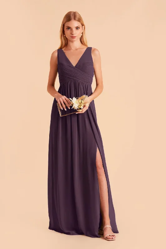 Laurie Empire Dress - Plum