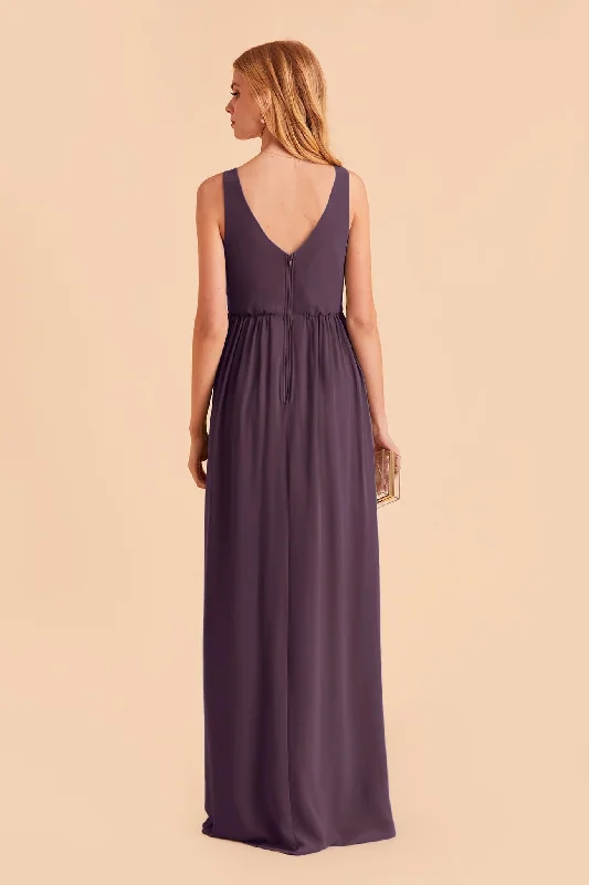 Laurie Empire Dress - Plum