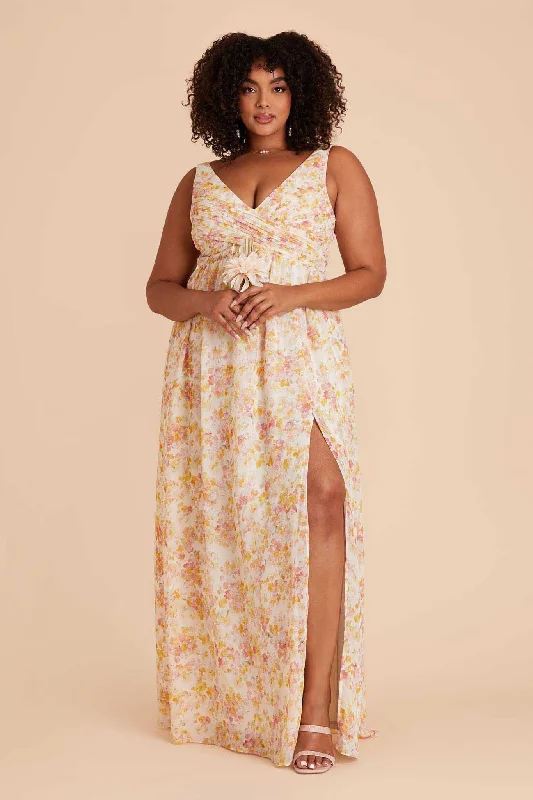 Laurie Empire Dress - Pressed Floral