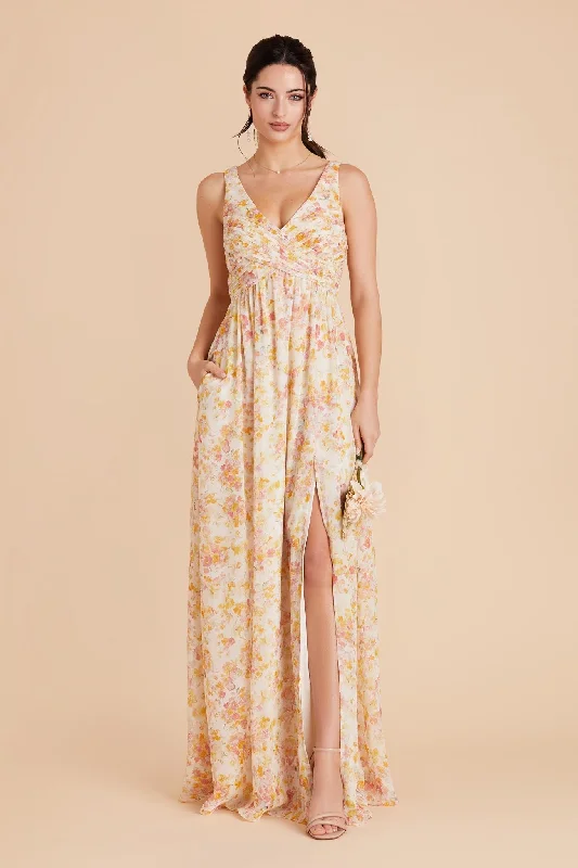 Laurie Empire Dress - Pressed Floral