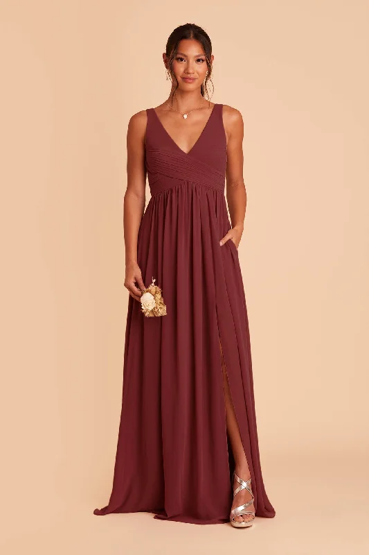 Laurie Empire Dress - Rosewood