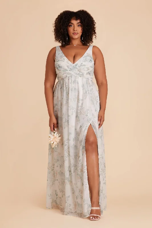 Laurie Empire Dress - Sage Spring Garden