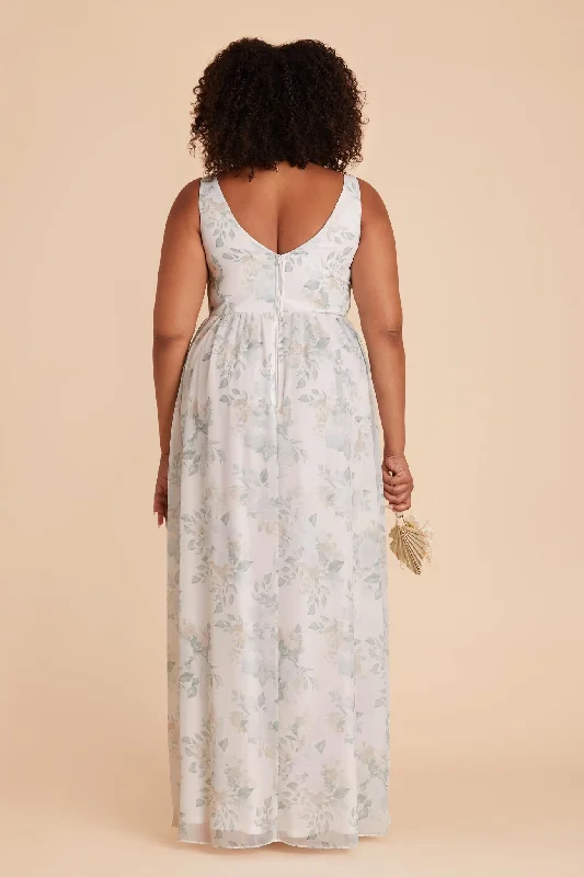 Laurie Empire Dress - Sage Spring Garden