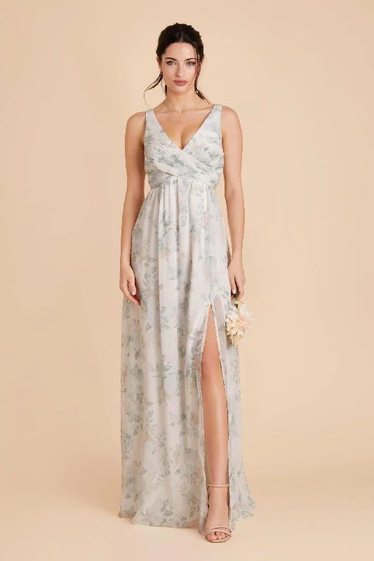 Laurie Empire Dress - Sage Spring Garden