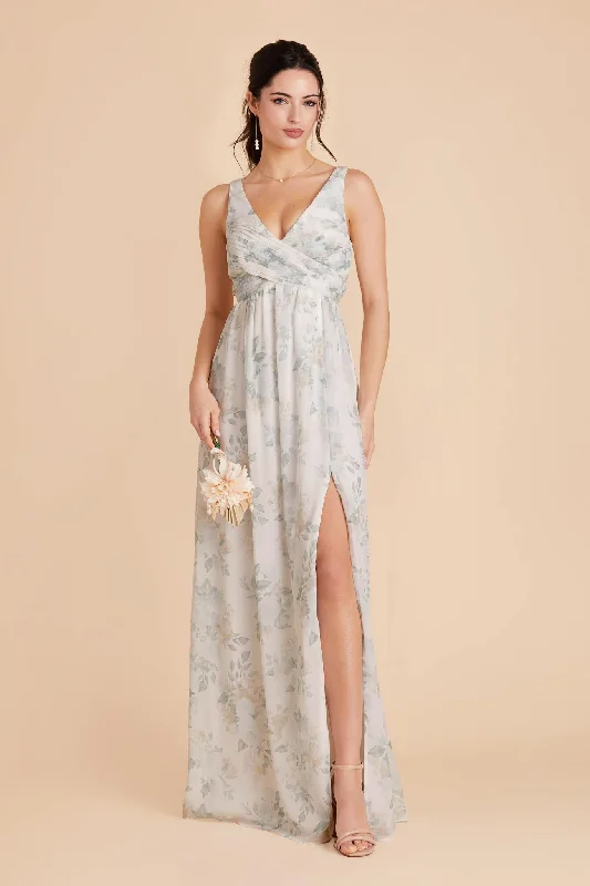 Laurie Empire Dress - Sage Spring Garden