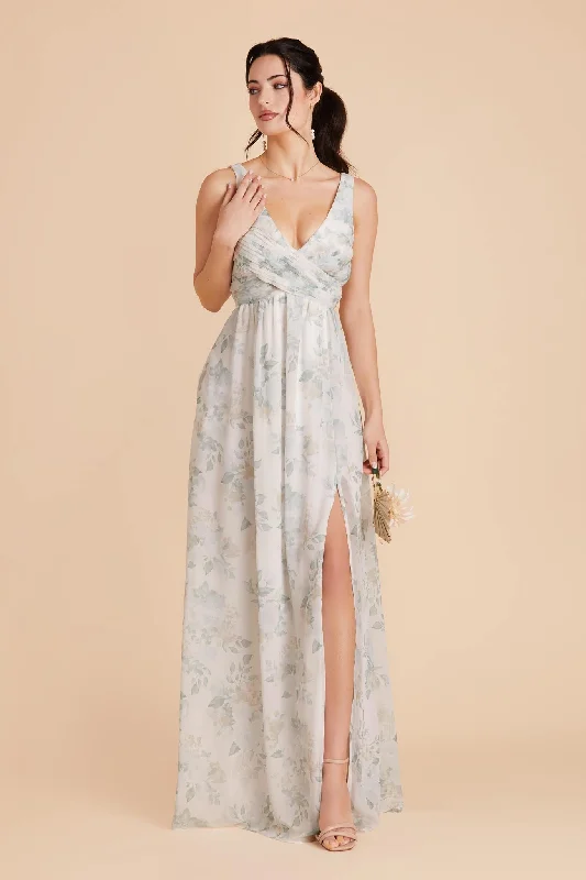 Laurie Empire Dress - Sage Spring Garden